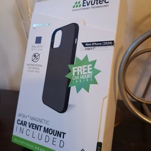 ⬇️iPhone 12 6.7" 2020 Evutec AERGO Ballistic Nylon Phone Case and Car Mount Gray